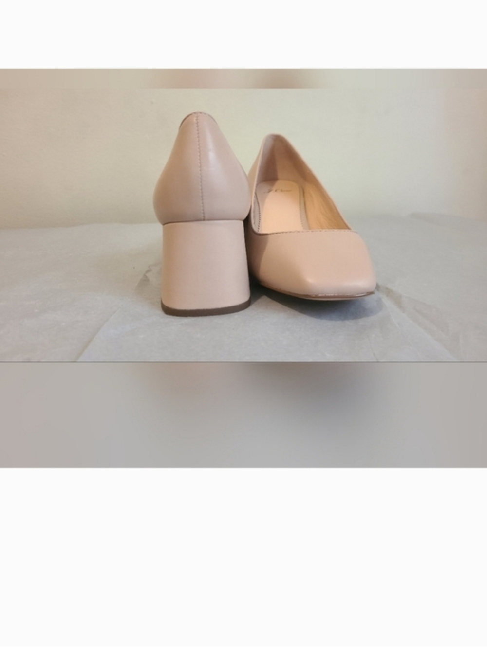 J. Crew Nude Blush Leather Block Heel Pumps - Picture 3 of 15